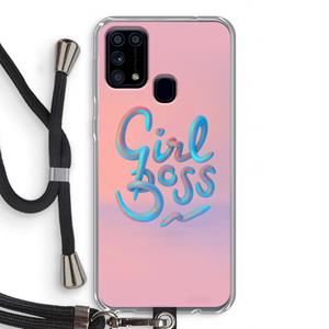 CaseCompany Girl boss: Samsung Galaxy M31 Transparant Hoesje met koord