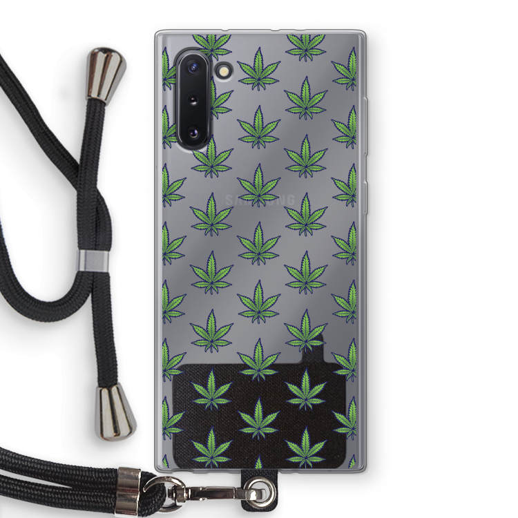 CaseCompany Weed: Samsung Galaxy Note 10 Transparant Hoesje met koord