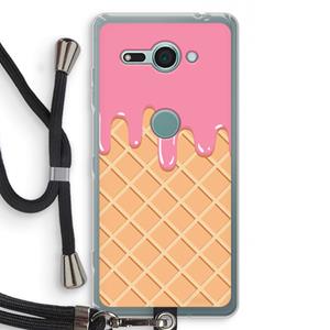 CaseCompany Ice cream: Sony Xperia XZ2 Compact Transparant Hoesje met koord
