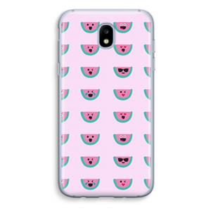 CaseCompany Smiley watermeloenprint: Samsung Galaxy J5 (2017) Transparant Hoesje
