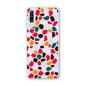 CaseCompany Colored Giraffe: Samsung Galaxy A70 Transparant Hoesje