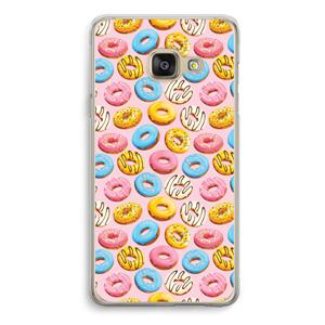 CaseCompany Pink donuts: Samsung A3 (2017) Transparant Hoesje