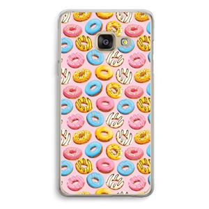 CaseCompany Pink donuts: Samsung A3 (2017) Transparant Hoesje