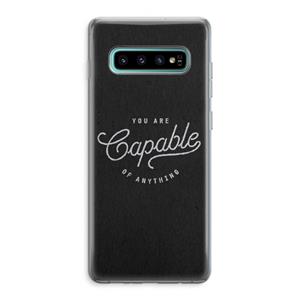 CaseCompany Capable: Samsung Galaxy S10 Plus Transparant Hoesje