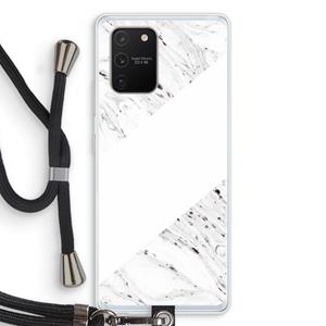 CaseCompany Biggest stripe: Samsung Galaxy S10 Lite Transparant Hoesje met koord