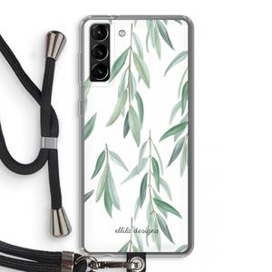 CaseCompany Branch up your life: Samsung Galaxy S21 Plus Transparant Hoesje met koord