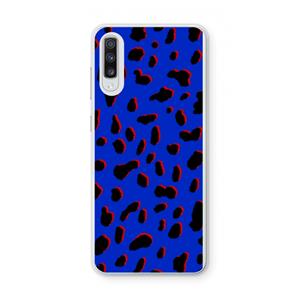 CaseCompany Blue Leopard: Samsung Galaxy A70 Transparant Hoesje