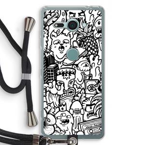 CaseCompany Vexx Mixtape #2: Sony Xperia XZ2 Compact Transparant Hoesje met koord