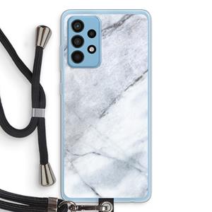 CaseCompany Witte marmer: Samsung Galaxy A52 Transparant Hoesje met koord