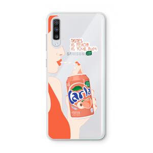 CaseCompany Peach please!: Samsung Galaxy A70 Transparant Hoesje