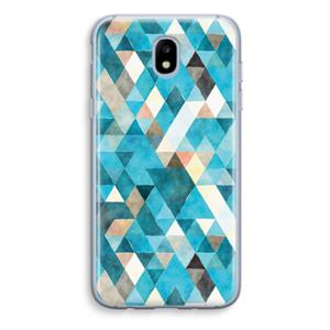 CaseCompany Gekleurde driehoekjes blauw: Samsung Galaxy J5 (2017) Transparant Hoesje