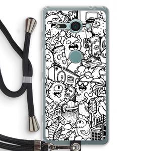 CaseCompany Vexx City #2: Sony Xperia XZ2 Compact Transparant Hoesje met koord