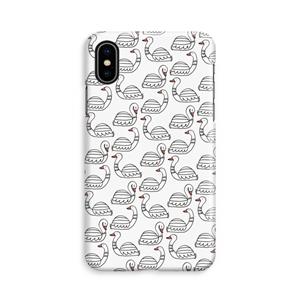 CaseCompany Zwanen: iPhone Xs Volledig Geprint Hoesje