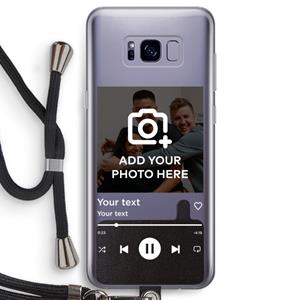 CaseCompany Music Player: Samsung Galaxy S8 Transparant Hoesje met koord