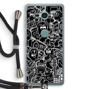 CaseCompany Vexx Black City : Sony Xperia XZ2 Compact Transparant Hoesje met koord