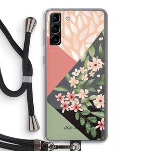 CaseCompany Sweet heaven geometrics: Samsung Galaxy S21 Plus Transparant Hoesje met koord
