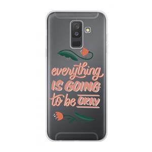 CaseCompany Optimistic flower girl: Samsung Galaxy A6 Plus (2018) Transparant Hoesje