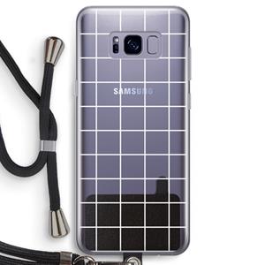 CaseCompany Rooster 2: Samsung Galaxy S8 Transparant Hoesje met koord