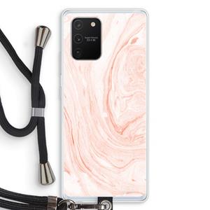 CaseCompany Peach bath: Samsung Galaxy S10 Lite Transparant Hoesje met koord