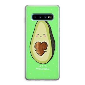 CaseCompany Avocuddle: Samsung Galaxy S10 Plus Transparant Hoesje