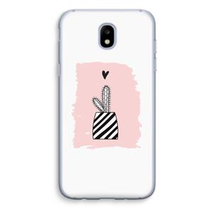CaseCompany Zwart-wit cactus: Samsung Galaxy J5 (2017) Transparant Hoesje
