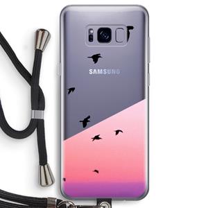 CaseCompany Fly away: Samsung Galaxy S8 Transparant Hoesje met koord
