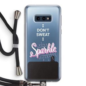 CaseCompany Sparkle quote: Samsung Galaxy S10e Transparant Hoesje met koord