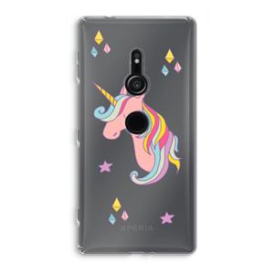 CaseCompany Roze eenhoorn: Sony Xperia XZ2 Transparant Hoesje