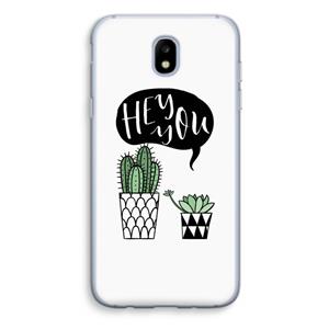 CaseCompany Hey you cactus: Samsung Galaxy J5 (2017) Transparant Hoesje
