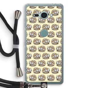 CaseCompany Slapende poes: Sony Xperia XZ2 Compact Transparant Hoesje met koord