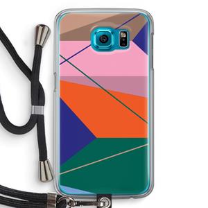 CaseCompany Gestalte 1: Samsung Galaxy S6 Transparant Hoesje met koord