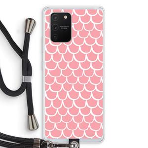 CaseCompany Dakpannetjes: Samsung Galaxy S10 Lite Transparant Hoesje met koord