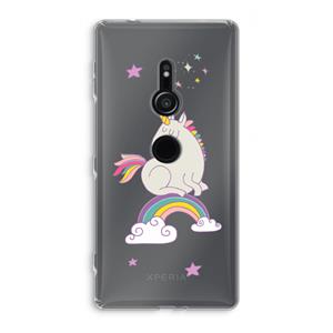 CaseCompany Regenboog eenhoorn: Sony Xperia XZ2 Transparant Hoesje