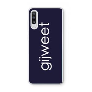 CaseCompany Gijweet: Samsung Galaxy A70 Transparant Hoesje