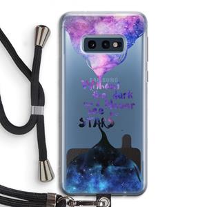 CaseCompany Stars quote: Samsung Galaxy S10e Transparant Hoesje met koord