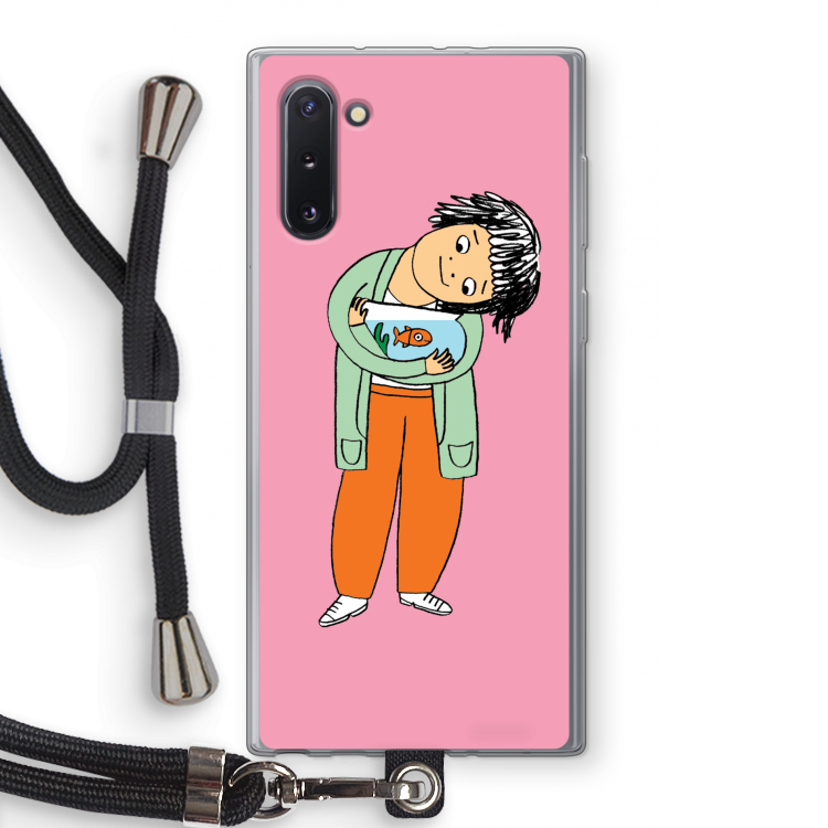 CaseCompany Visknuffel: Samsung Galaxy Note 10 Transparant Hoesje met koord