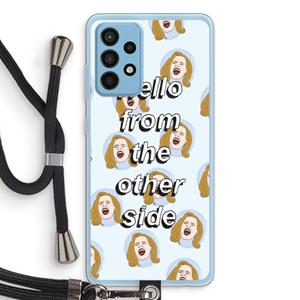 CaseCompany Hello: Samsung Galaxy A52 Transparant Hoesje met koord