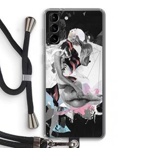 CaseCompany Camouflage de sommeil: Samsung Galaxy S21 Plus Transparant Hoesje met koord