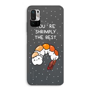 CaseCompany You're Shrimply The Best: Xiaomi Redmi Note 10 5G Transparant Hoesje