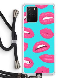 CaseCompany Bite my lip: Samsung Galaxy S10 Lite Transparant Hoesje met koord