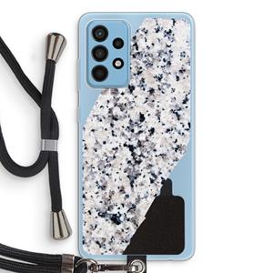 CaseCompany Gespikkelde marmer: Samsung Galaxy A52 Transparant Hoesje met koord