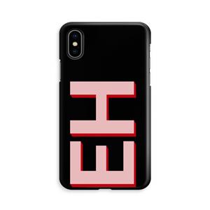 CaseCompany Monogram: iPhone X Volledig Geprint Hoesje