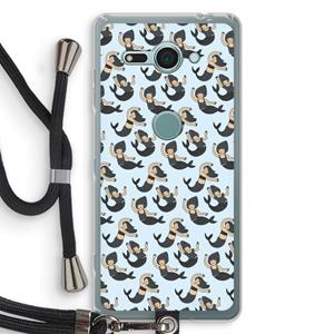CaseCompany Zeemeermin: Sony Xperia XZ2 Compact Transparant Hoesje met koord