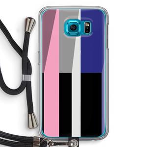 CaseCompany Gestalte 4: Samsung Galaxy S6 Transparant Hoesje met koord