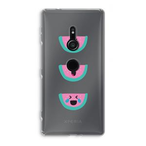 CaseCompany Smiley watermeloen: Sony Xperia XZ2 Transparant Hoesje
