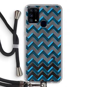 CaseCompany Onderbroken lijn: Samsung Galaxy M31 Transparant Hoesje met koord