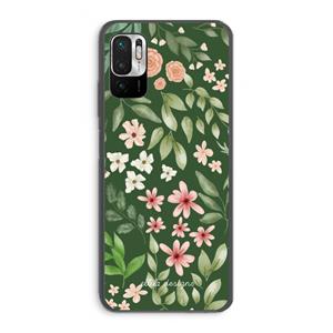 Botanical green sweet flower heaven: Xiaomi Redmi Note 10 5G Transparant Hoesje