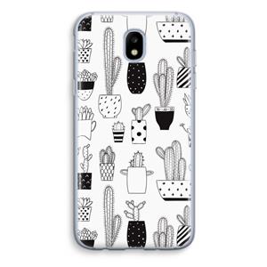 CaseCompany Cactusmotief: Samsung Galaxy J5 (2017) Transparant Hoesje