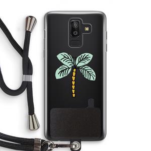 CaseCompany Palmboom: Samsung Galaxy J8 (2018) Transparant Hoesje met koord