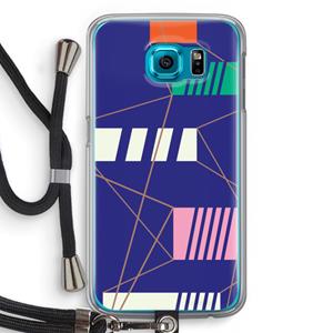 CaseCompany Gestalte 5: Samsung Galaxy S6 Transparant Hoesje met koord
